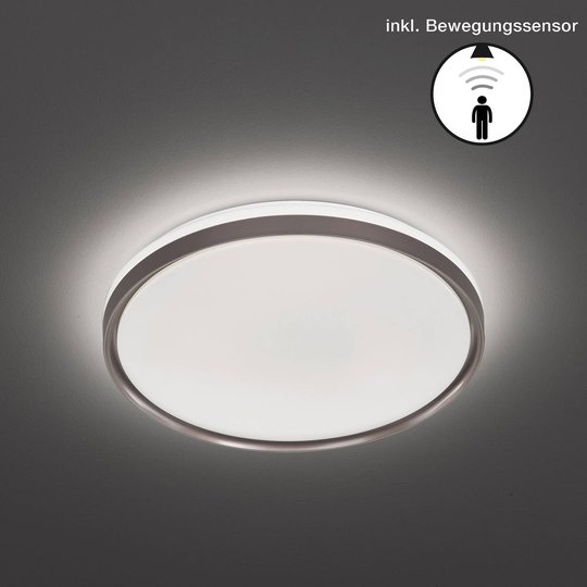 LED-taklampa Jaso BS, Ø 49 cm, brun