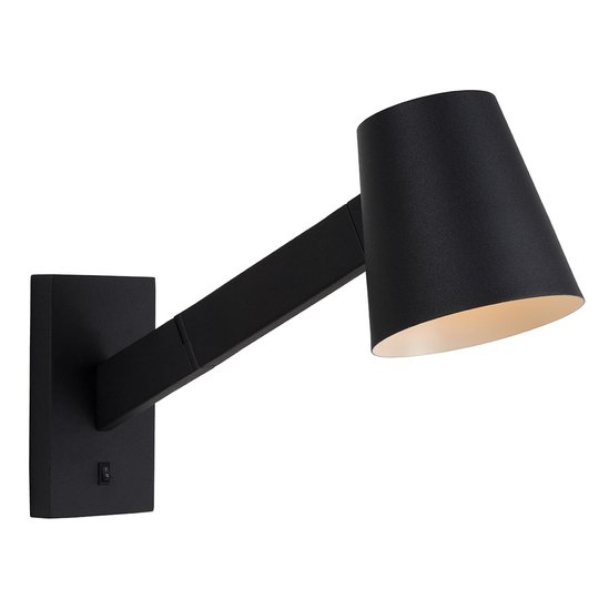 Svart vägglampa Mizuko i nordisk stil