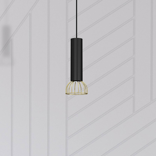 Hänglampa Danjel 1 lampa svart/guld