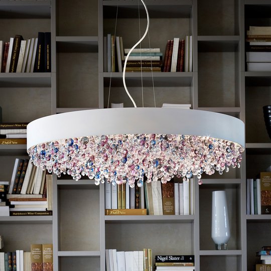 Högkvalitativ taklampa Ola S6/60, vit flerfärgad