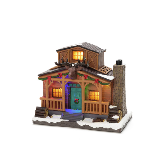 Juldekoration, hus, 6 LED (Flerfärgad)