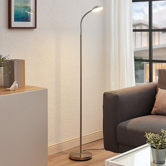 LED-läslampa Giacomo med flexarm, nickel