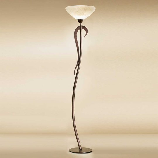 Uplight-golvlampa Samuele i lantstil, scavo