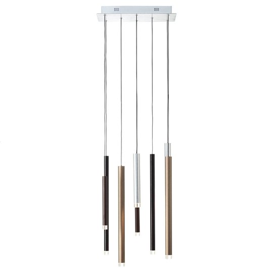 LED-pendellampa Cembalo dimbar 8 lampor