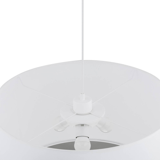 Hänglampa Rondo, vit, Ø 50 cm