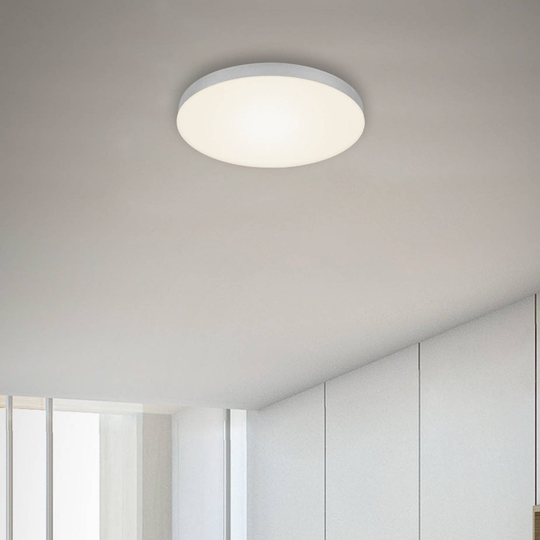 LED-taklampa Flame, Ø 28,7 cm, silver