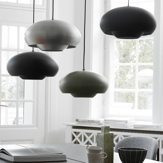 FRANDSEN Champ hänglampa Ø 38 cm borstat aluminium