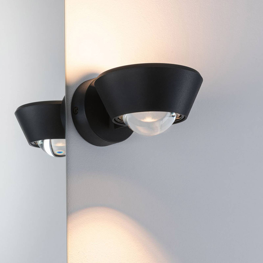 Paulmann Sabik LED-vägglampa up/down, svart