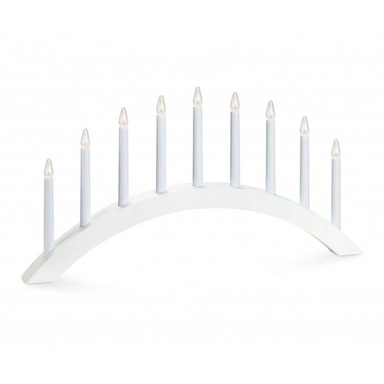 Atle träljusstake 9L (Vit)