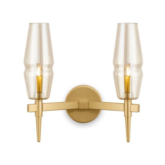 Lita vägglampa (Mässing/guld)