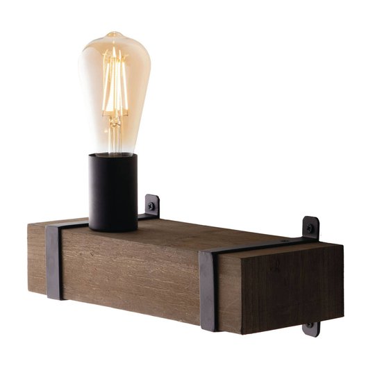 Vägglampa Texas av antikträ, 1 lampa