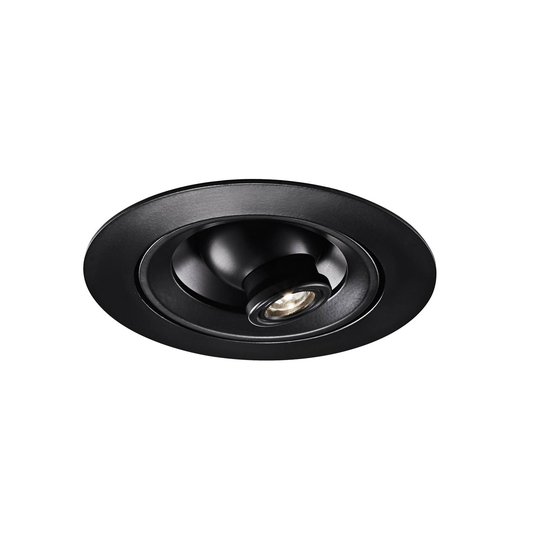 Egger Riga Zooom LED-spot rund svart 2 700 K