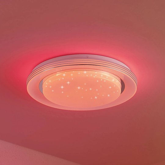 Lindby Mizuni LED-taklampa, RGBW, CCT, 38 cm