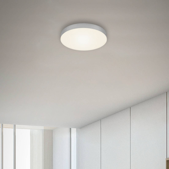LED-taklampa Flame, Ø 21,2 cm, silver