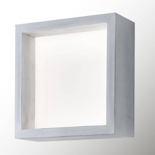 LED-vägglampa Window, 37 x 37 cm, vintage vit