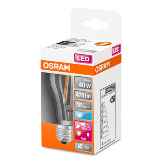 OSRAM LED-lampa E27 4 W 840 klar dagsljussensor