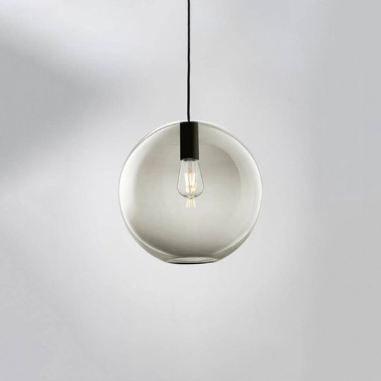 LOUM Loon Ball hänglampa glas grått, svart