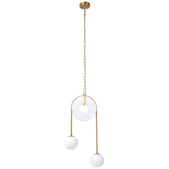 KARE Balance hänglampa av glas och marmor