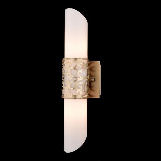 Rörformad glas-vägglampa Venera - guld