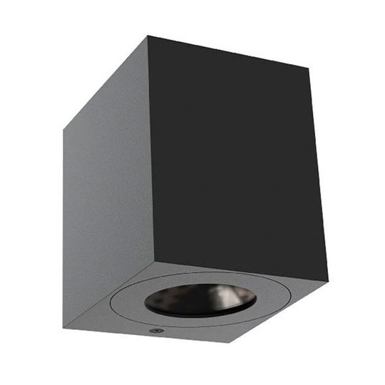 LED-utomhusvägglampa Canto Kubi 2, 10 cm, svart