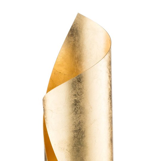 Bladguldsbordslampa Hué, 70 cm hög