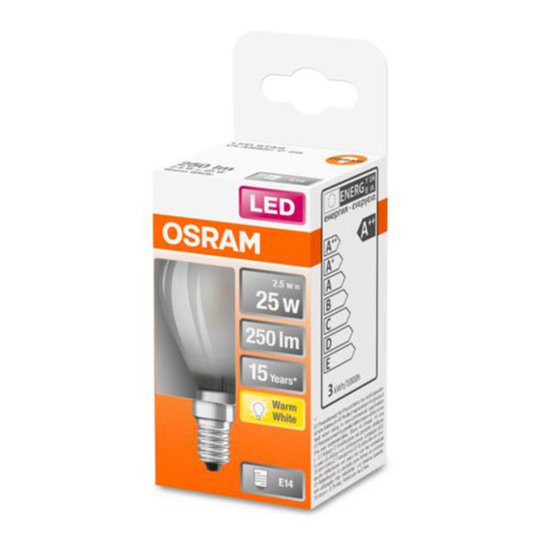 OSRAM Classic P LED-lampa E14 2,5 W 2 700 K matt
