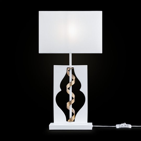 Textilbordslampa Intreccio i ädel design