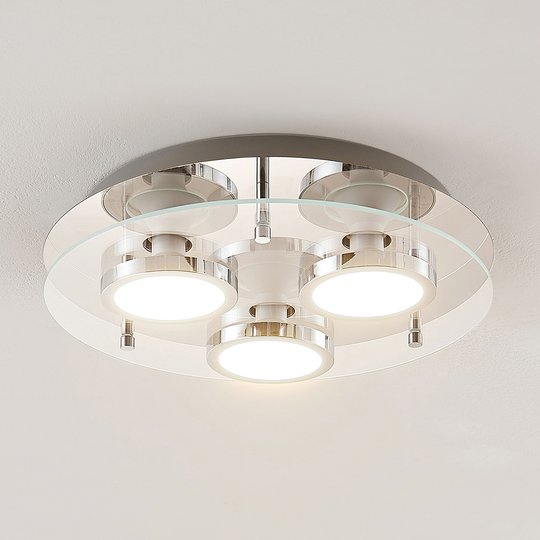 Lindby Gabryl LED-taklampa, 3 lampor, rund