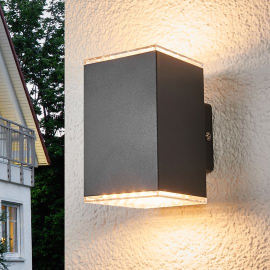 Lydia - LED-utomhusvägglampa, 2 ljuskällor