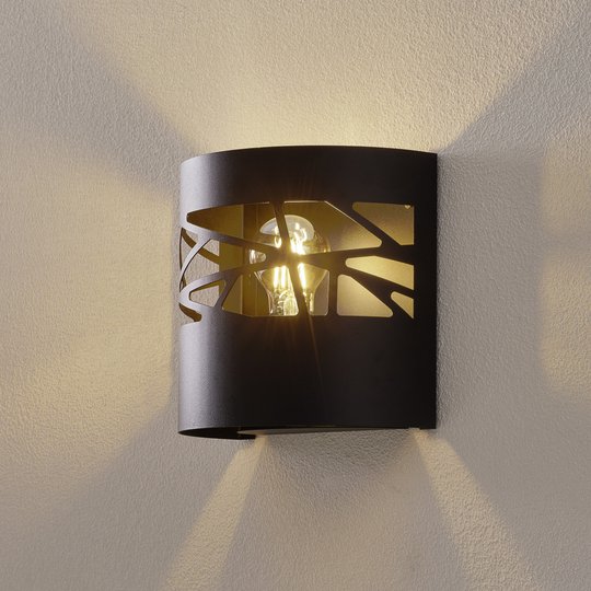 Vägglampa Modul Frez med mönsterskärm svart