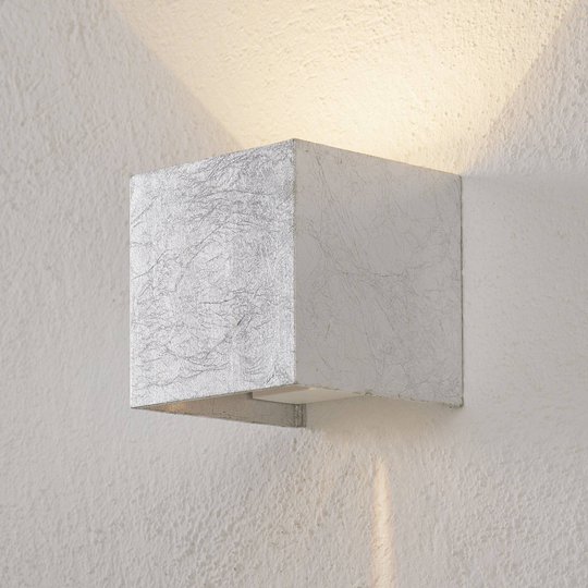 SIRI 44 LED-utomhusvägglampa up/down bladsilver