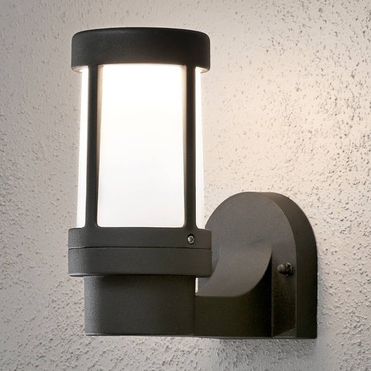 Moderiktig utomhusvägglampa Siena, svart