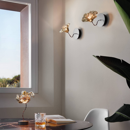 Slamp LaFleur LED-vägglampa, sammet