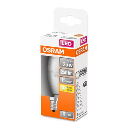 OSRAM Classic B LED-lampa E14 3,3 W 2 700 K matt