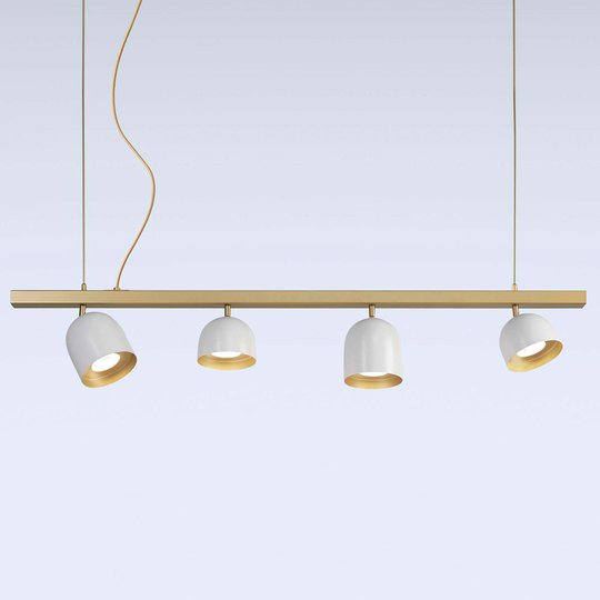 LED-hänglampa Dome 4 lampor vit