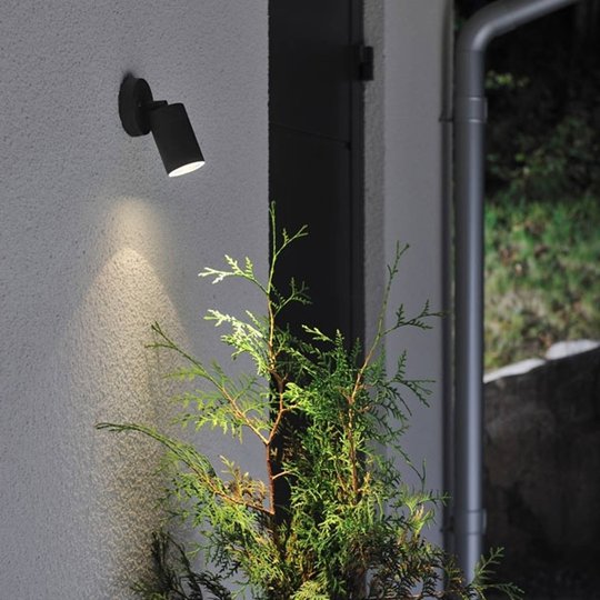 Utomhusvägglampa New Modena, GU10-spot, svart