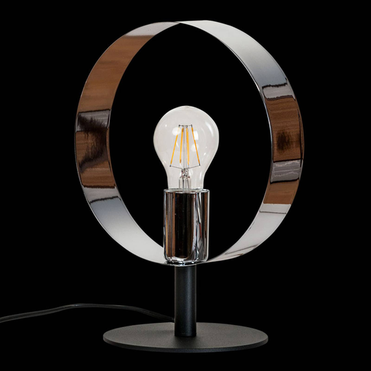 Bordslampa Mira av stål, krom