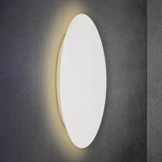 Escale Blade LED-vägglampa, matt vit, Ø 95 cm