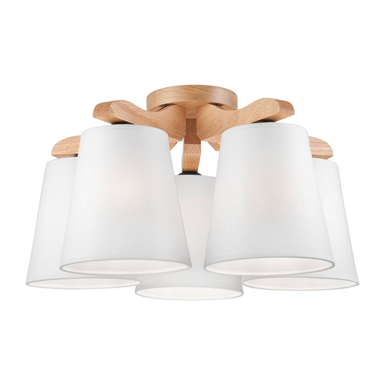 Taklampa LW741179, ek/vit, 5 lampor