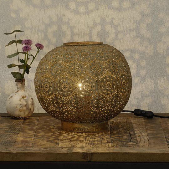 Bordslampa Stampa, kulformad, höjd 28 cm