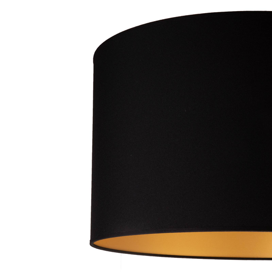 Golvlampa Roller, svart/guld, höjd 145 cm