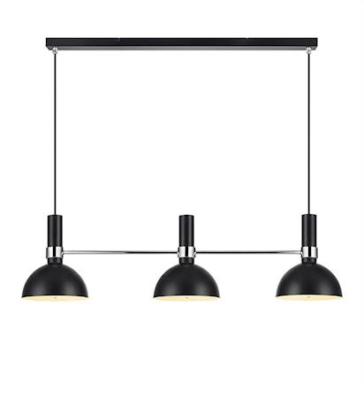 Larry Taklampa 3 Lampor Svart/Krom
