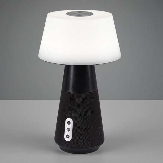 LED-bordslampa DJ med högtalare, vit/svart