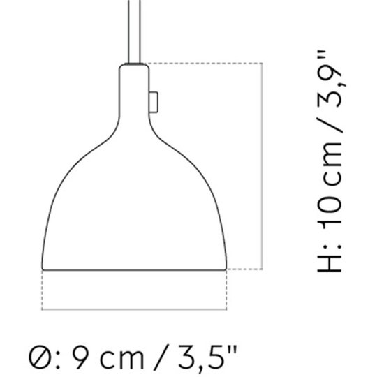 Menu Cast LED-hänglampa i svart, Shape 2