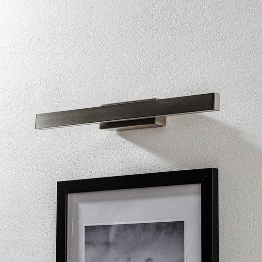 LED-vägglampa Pia, dimbar, matt nickel