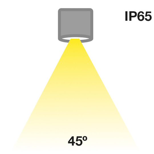 SLC MiniOne fast LED-downlight IP65 vit 927