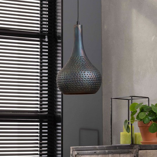 Hänglampa Bombur 1 lampa svartbrun