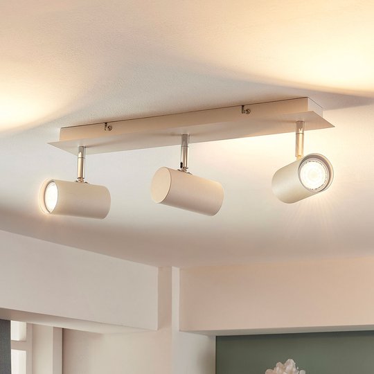 LED-taklampa Iluk i vitt, tre ljuskällor