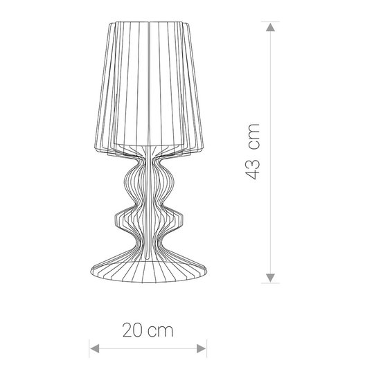 Bordslampa Aveiro S av metallstöttor, svart