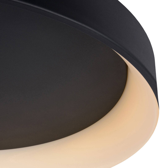 LED-taklampa Talowe, svart Ø 30 cm